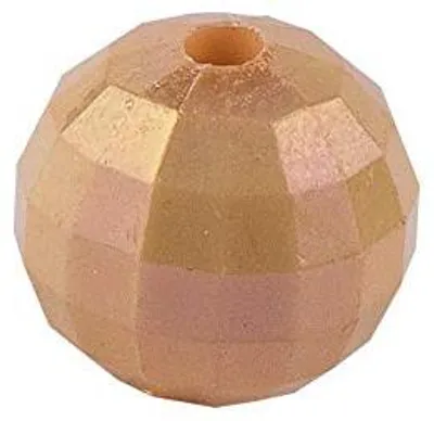 Herzperlen 8 mm, 100 Stück, Apricot, facettiert, mit Loch