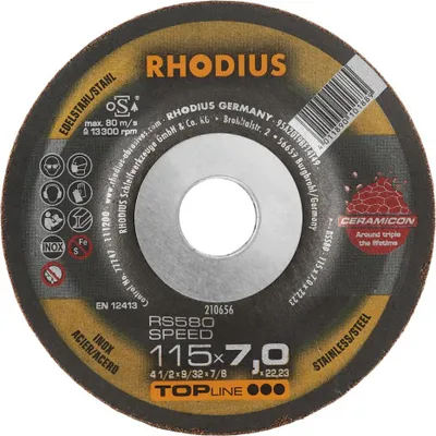 Immagine prodotto di Rhodius 210656 RS580 SPEED Grinding disc (off-set) Diameter 115 mm Bore diameter 22.23 mm Stainless steel, Steel 1 pc(s)