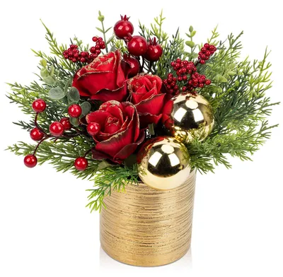 Image de Mini-sapin de Noël avec décorations, idéal pour les intérieurs