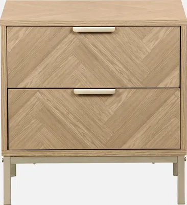 Produktbild von sweeek Budapest, Nachttisch, Natürlich/Natur, 2 Schublade(n), Holz, Metall, 11 kg, 15 mm