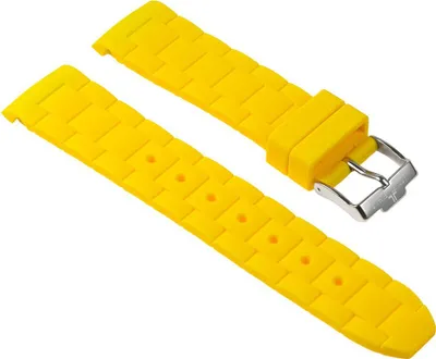 Produktbild von Jacques Lemans Rome Uhrenarmband aus Silikon für 1-1622 1-1586, Farbe:gelb