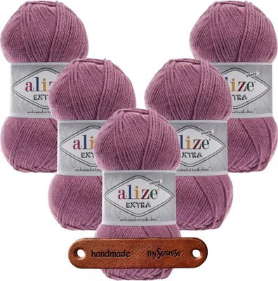 Produktbild von 5 x ALIZE Extra 28 Rose mit Label