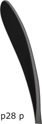 A close-up of a black hockey stick blade.