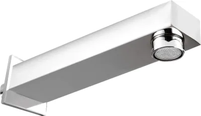 Productafbeelding van Baduitloop, vierkant - 176 mm, chroom