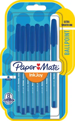 Image de PAPER MATE Kugelschreiber InkJoy 100 Kappe  8St. M Blau