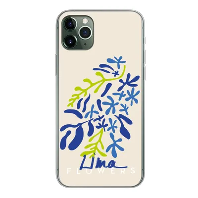 Produktbild von MuchoWow® Handyhülle Schutzhülle Hülle für iPhone 11 Pro Max Blume - Blätter - Lima Silikon Softcase Handy Hülle - Schutz