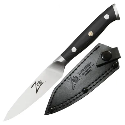 Image de Zelite Couteau Cuisine, Couteau d'Office en Acier Inoxydable, Kit Couteau Cuisine Professionnelle de 10,2 cm, Couteau de Chef Aiguisé, Couteau de type japonais, Couteaux de Cuisine Lame Ultra Tranchante