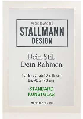 Produktbild von Bilderrahmen |Farbe:Weiß|Bildgröße: 80x120 cm|30 mm breite MDF-Leiste|mit Kunstglas|moderner Fotorahmen