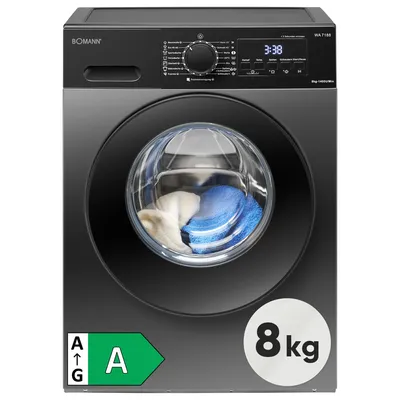 Produktbild von Bomann® Waschmaschine 8kg | 15 Programme | Invertermotor - effizient, leise und langlebig | max. 1400 U/min | Dampffunktion | WA 7188 titan