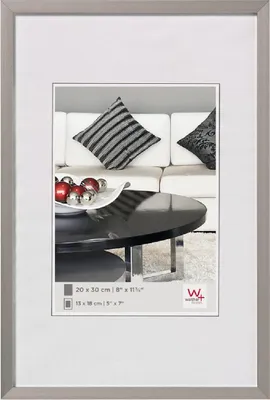 Obrázek produktu pro Rám na fotografie Walther Chair, hliník, kartáčovaná ocel, matný povrch, 30x30 cm