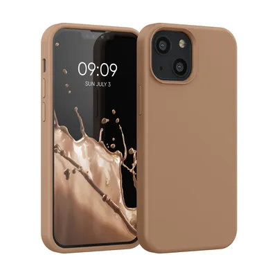 Produktbild von kwmobile Handyhülle für iPhone 13 mini Hülle, für iPhone 13 mini Case - Hülle Silikon - kabelloses Laden - Cappuccino