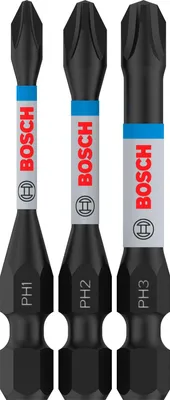 Image de Bosch PRO embout de vissage à chocs Phillips PH1; PH2; PH3 55 mm 3 pièces - 2608522491