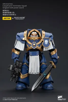 Produktbild von Warhammer The Horus Heresy Actionfigur 1/18 Ultramarines Cataphractii Terminator Squad Sergeant with Power Sword 14 cm