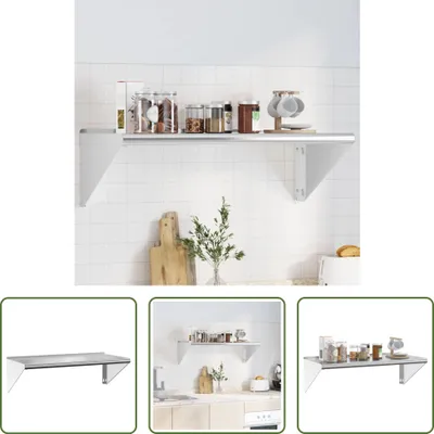 Obrázek produktu pro Nástěnná police The Living Store 100x45x31 cm stříbrná nerezová ocel