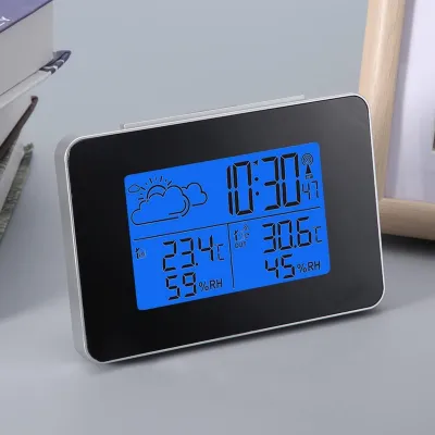 Productafbeelding van Draadloos LCD-weerstation met digitale wekker en hygrometer