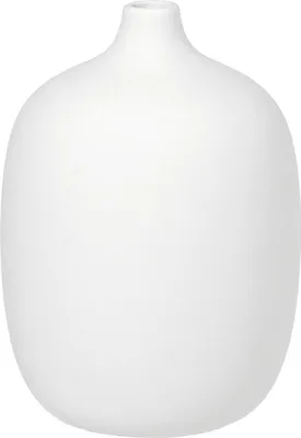 Produktbild von Blomus Vase Ceola, Dekovase, Blumenvase, Keramik, White, H 18,5 cm, D 13,5 cm, 66169