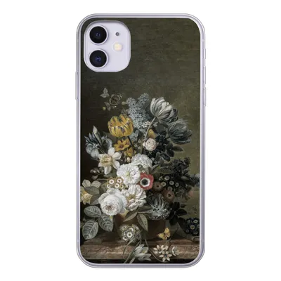 Produktbild von MuchoWow® Handyhülle Schutzhülle Hülle für iPhone 11 Stilleben mit Blumen - Alte Meister - Malerei Silikon Softcase Handy Hülle - Handytasche
