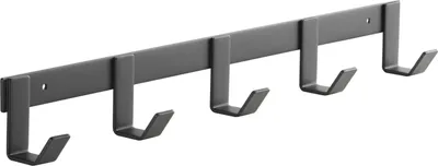 Produktbild von SOTECH Blackline ALBA Hakenleiste klein 450 mm mit 5 Haken schwarz pulverbeschichtet