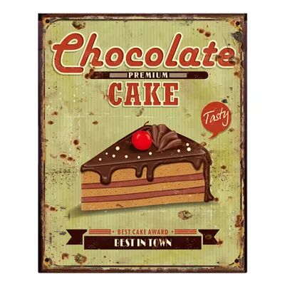 Produktbild von Clayre & Eef Textschild 25x33 cm Grün Eisen Bakery