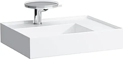 Produktbild von Waschtisch KARTELL 600x460mm Abl. re o ÜL 1 HL-Ausf. we LCC