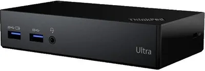 Zdjęcie produktu dla Lenovo ThinkPad USB 3.0 Ultra Dock, Przewodowa, USB 3.2 Gen 1 (3.1 Gen 1) Type-A, 3,5 mm, 10,100,1000 Mbit/s, Czarny, Lenovo