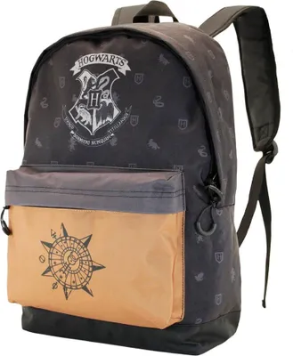 Image de Sac à dos scolaire à deux compartiments Harry Potter Hogward Collage