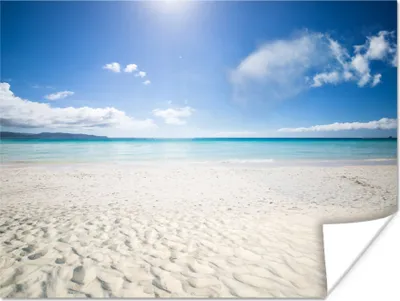 Produktbild von MuchoWow® Poster Strand - Sonne - Licht 120x90 cm - Wandbild