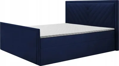 Produktbild von Boxspringbett POLI 2 , Topper Federkern , 180 x 200 cm , ( Blau - Kronos 09 )