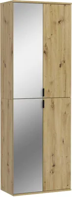 Image de ProjektX armoire de rangement 2+2 portes 4 portes chêneReproduction, miroir.