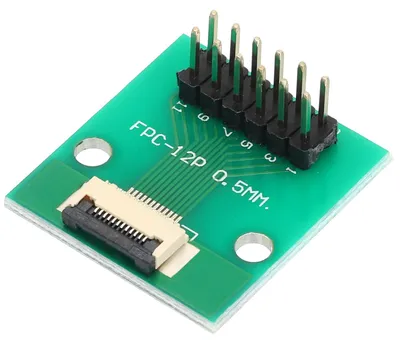 FFC/FPC-Adapterplatine 12-Pin 0,5/1,0 mm auf 2,54 mm