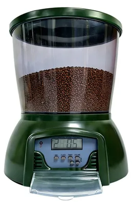 Produktbild von Automatischer Teich-Futterautomat 4,5 L – Batteriebetriebener Fischfutter-Spender für Außen-Teiche, wetterfest