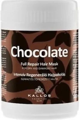 Produktbild von Kallos Chocolate Full Repair Hair Mask 1000ml, 1000 ml, Frauen, beschädigtes Haar, trockenes Haar, Reparatur, Keratin, Milcheiweiß, Panthenol, Topf