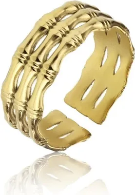 Obrázok produktu pre Raelynn Gold Ring MCR23008G Pozlátený otvorený prsteň