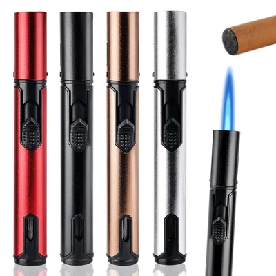 Zdjęcie produktu dla Zapalniczka gazowa Jetflamme, 4 sztuki, 15,4 cm, wielokrotnego napełniania, wiatroodporna, długa, idealna do kominka, kuchni, biwakowania, grilla