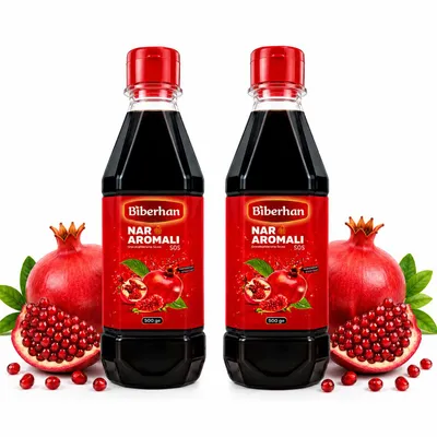 Produktbild von 2 Stück Granatapfel Sauce 500g – Würzige Fruchtsauce mit Granatapfelgeschmack, KI-generiertes Bild