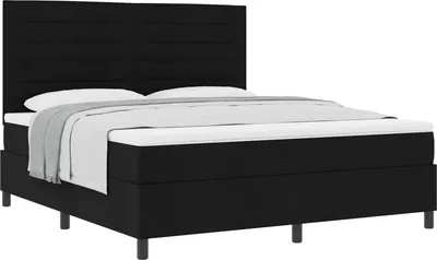 Productafbeelding van vidaXL Boxspringbed met matras, zwart, 180 x 200 cm, gestoffeerd