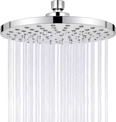 Produktbild von Regendusche 8 Zoll, 123 Düsen, für Badezimmer, rund, Wassersparend