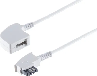 Produktbild von Telefonverlängerung TAE N Stecker/ Buchse weiß 6m