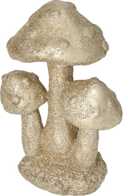 Obrázek produktu pro Dekorace Golden Mushrooms 12cm