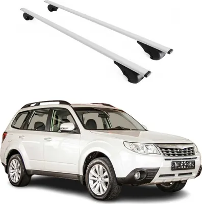 Image de Barres de toit Transversales pour Subaru Forester 2008-2012 Fer Argent