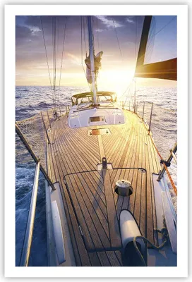Produktbild von Poster - Poster ohne Rahmen - Segelboot Meer - 61x91,5 cm - Wand Bild - Wanddeko - Wandbilder - Kunstposter - Wandposter - Bilder - Kunstdruck - Wanddekoration - Wandbild - P2XPA61x91-4076