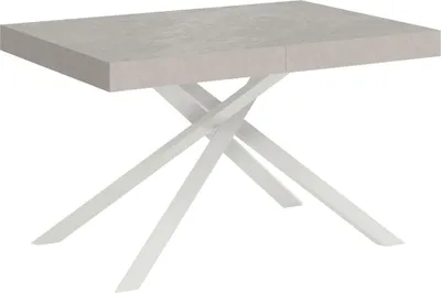 Immagine prodotto di ITYHOME - Tavolo allungabile 140/244x90 cm Karida cashmere gambe bianche