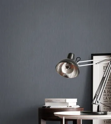 Produktbild von NEWROOM Tapete Anthrazit Vliestapete Unifarbe - Einfarbig Uni Schwarz  Struktur   Modern