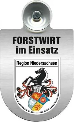 Produktbild von Einsatzschild für Windschutzscheibe incl. Saugnapf - Forstwirt im Einsatz - 309468 Color - Region Niedersachsen