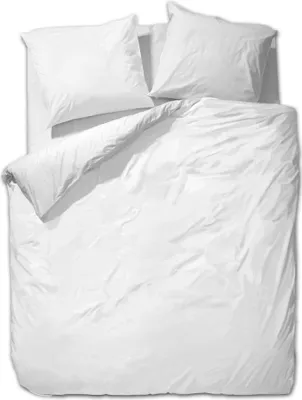 Produktbild von ETÉREA Mako Satin Bettwäsche 140x200cm + 70x90cm - Ganzjahresbettwäsche Bettbezug Unifarben - Bettwäsche Set mit Kissen 140x200cm Bettbezug + 70x90cm Kissenbezug Mako Satin -  Green - Weiß