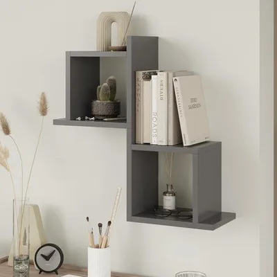 Produktbild von Wandbox Wandregal-Set Capri 2-teilig 30x28x24 cm Anthrazit
