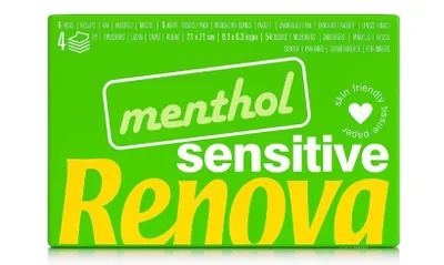 Image de Renova Wipes with Sensitive Menthol - 6pcs