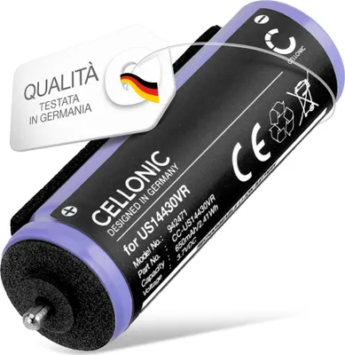 Immagine prodotto di CELLONIC 1x Batteria per Spazzolino Elettrico Compatibile con Panasonic EW-DL82, EW-DE92, EW-DL40, US14430VR – (650mAh, 3.7V)