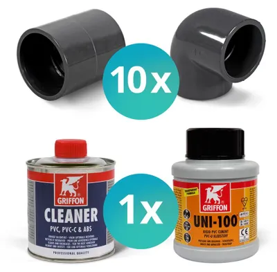 Produktbild von PVC Anschluss-SET Ø 50 mm (22-tlg.)