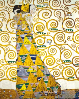 Produktbild von Gustav Klimt Kunstdruck Bild - Die Erwartung, 1905-1909 (Detail) (50 x 40 cm)